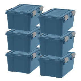 19Qt. Eco-Friendly Heavy Duty Totes for Storage with Easy-Grip Handles, 6 Pack