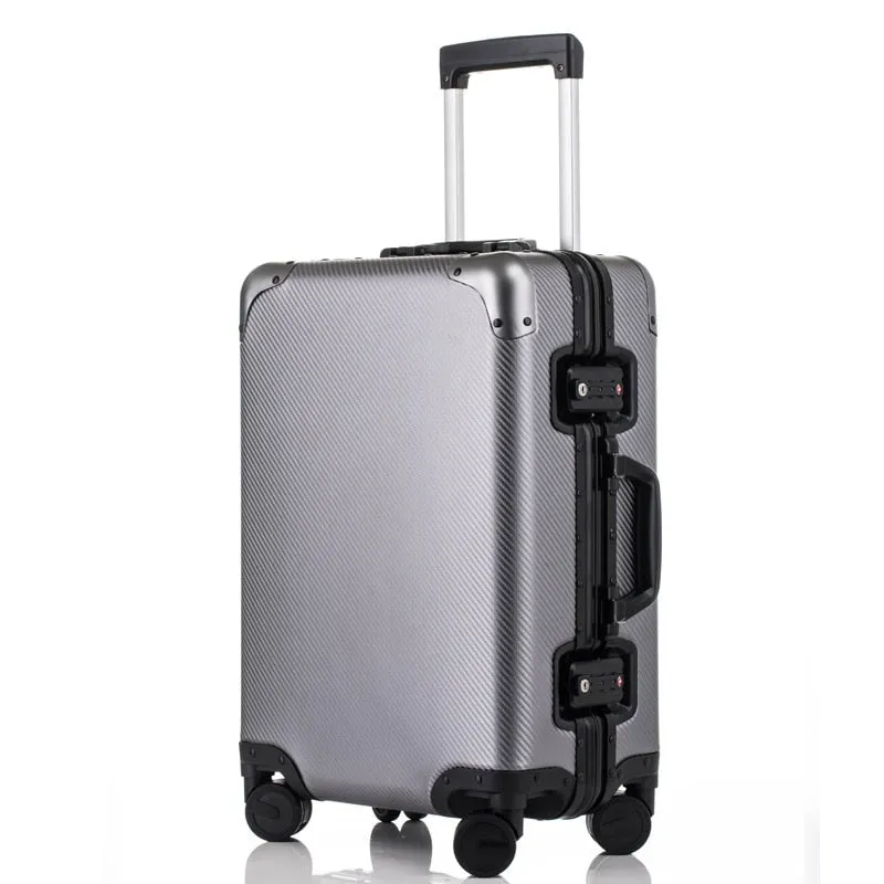 20'24'26'29' Aluminum Alloy Koffer Business Cabin Travel Malas De Viagem Com Rodinhas Trolley Tsa