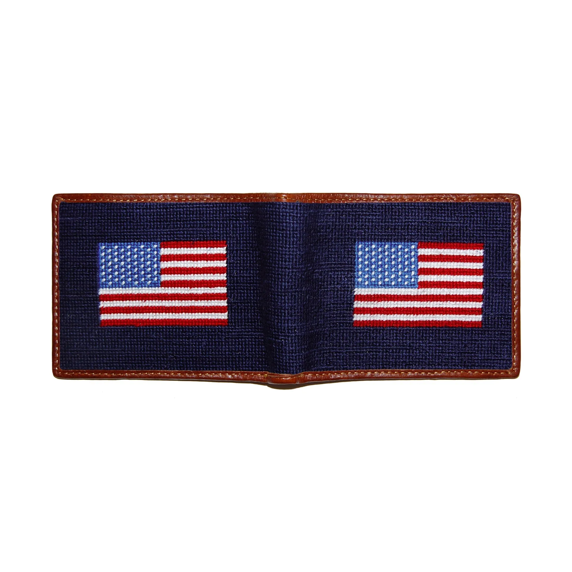 American Flag Bi-Fold Wallet - Dark Navy