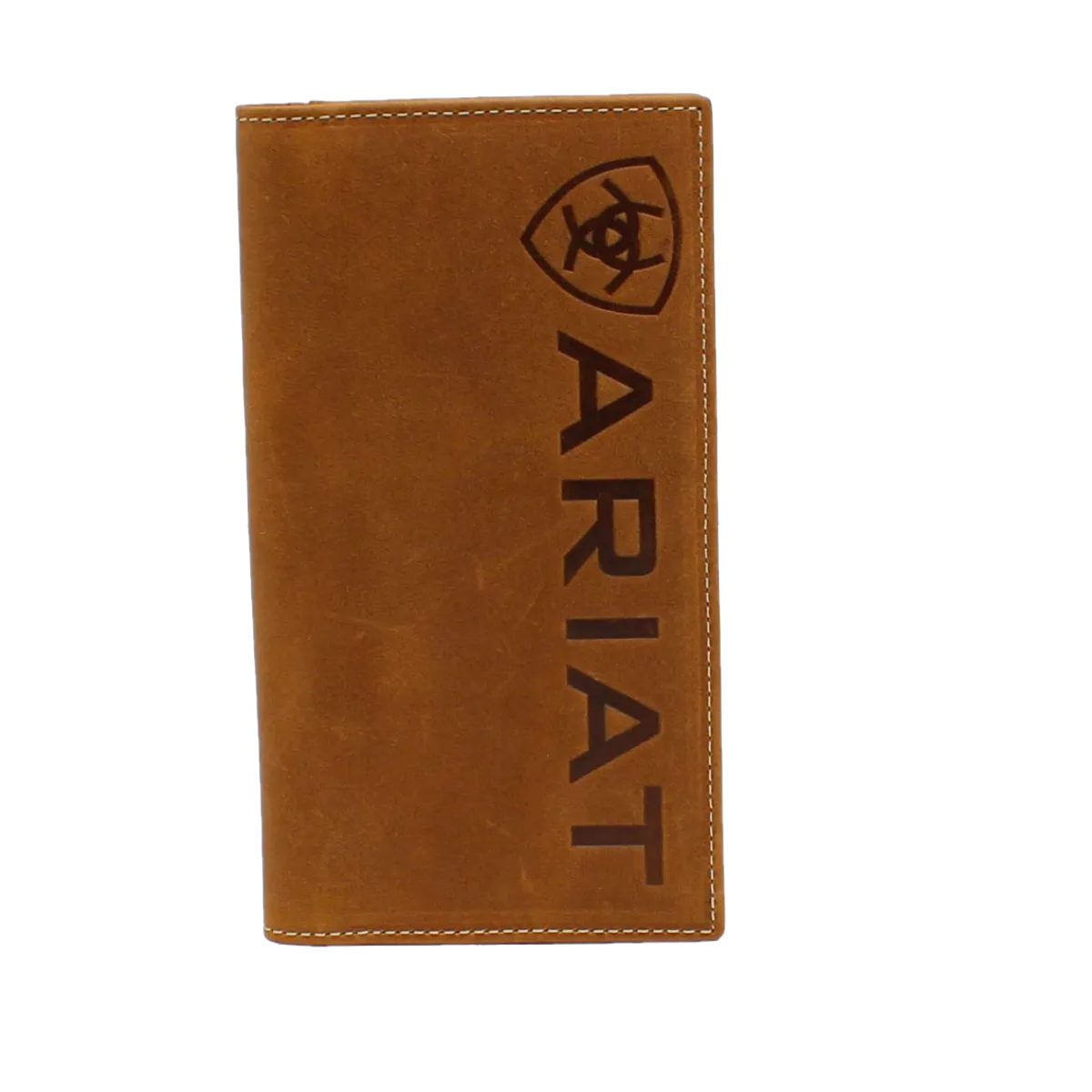 Ariat Men's Rodeo Medium Brown Vertical Logo Wallet A3545244