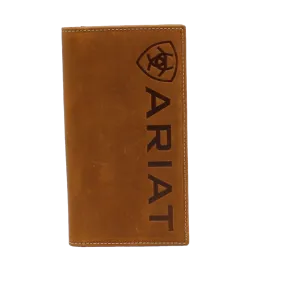 Ariat Men's Rodeo Medium Brown Vertical Logo Wallet A3545244