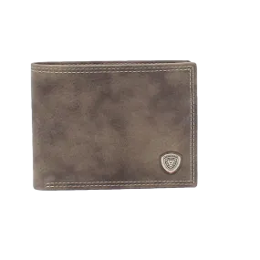 Ariat Men's Shield Concho Grey Bifold Wallet A3545006