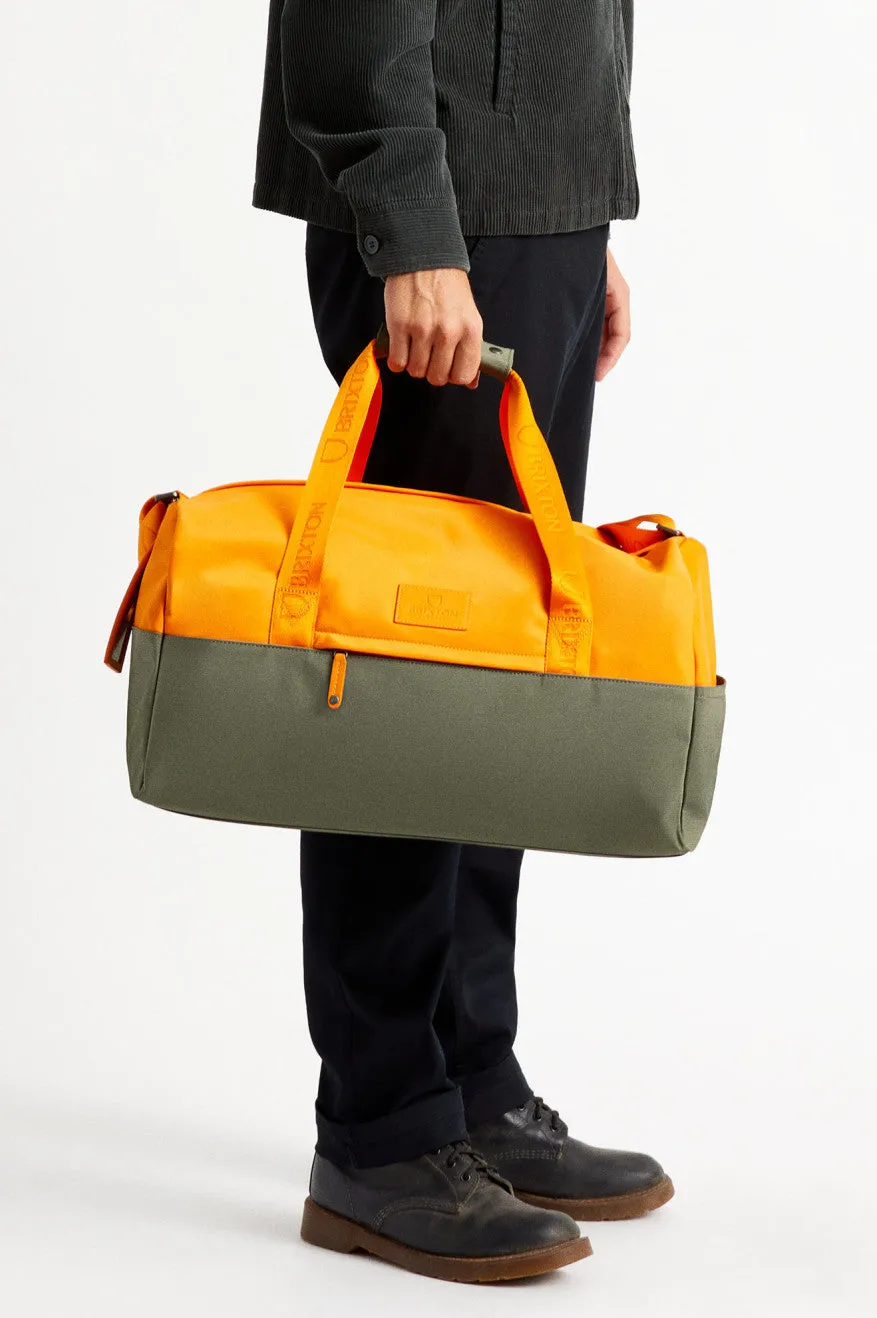 Brixton x Vessel Weekender - Orange/Olive