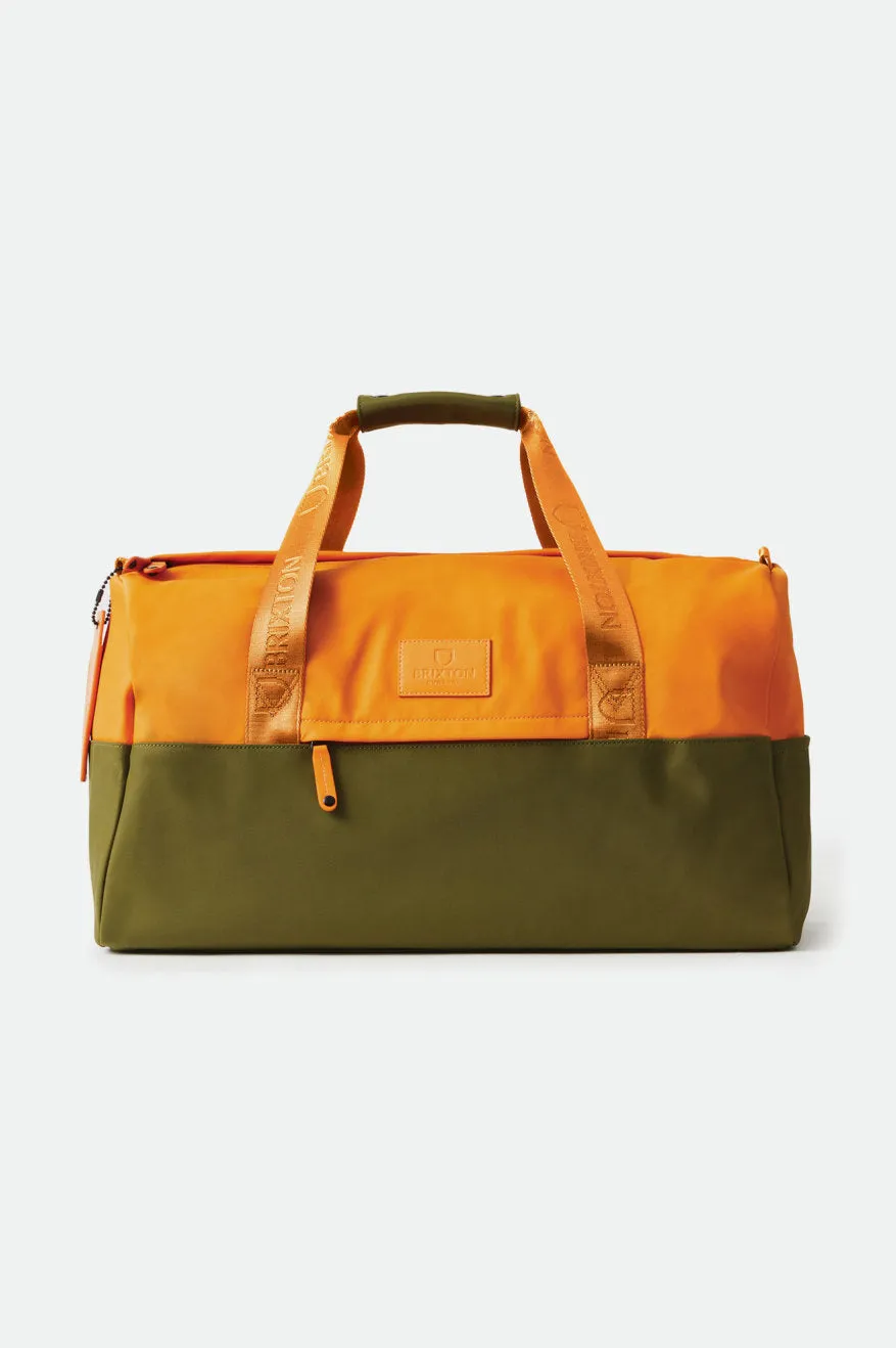 Brixton x Vessel Weekender - Orange/Olive