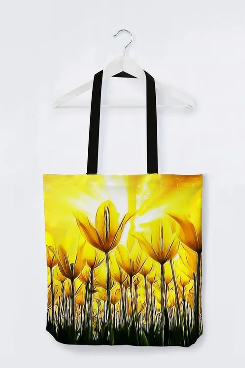 Floral Embosses: Tulip Daydream 02 Designer Reubens Scuba Tote Bag