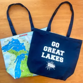 GO GREAT LAKES Reversible Tote Bag