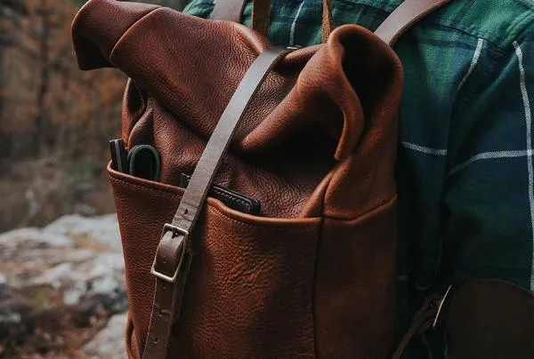 GRANT LEATHER ROLL TOP RUCKSACK BACKPACK