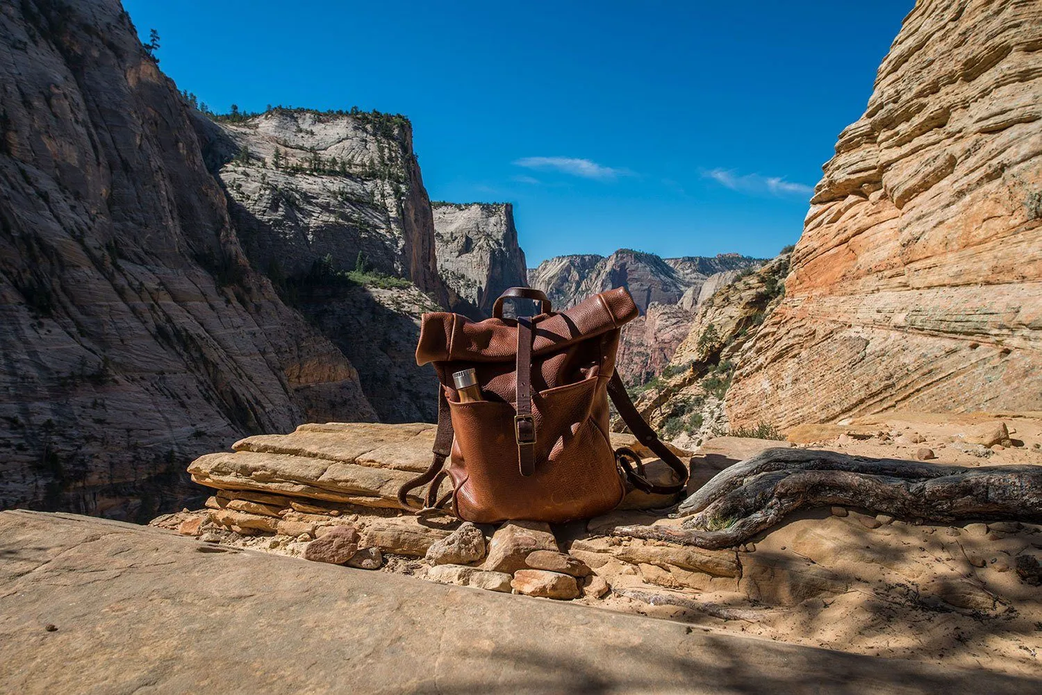 GRANT LEATHER ROLL TOP RUCKSACK BACKPACK