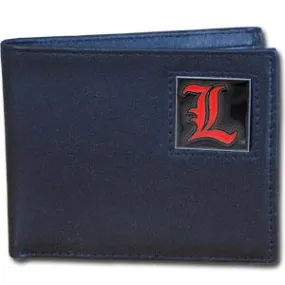 Louisville Cardinals Leather Bi-fold Wallet Packaged in Gift Box