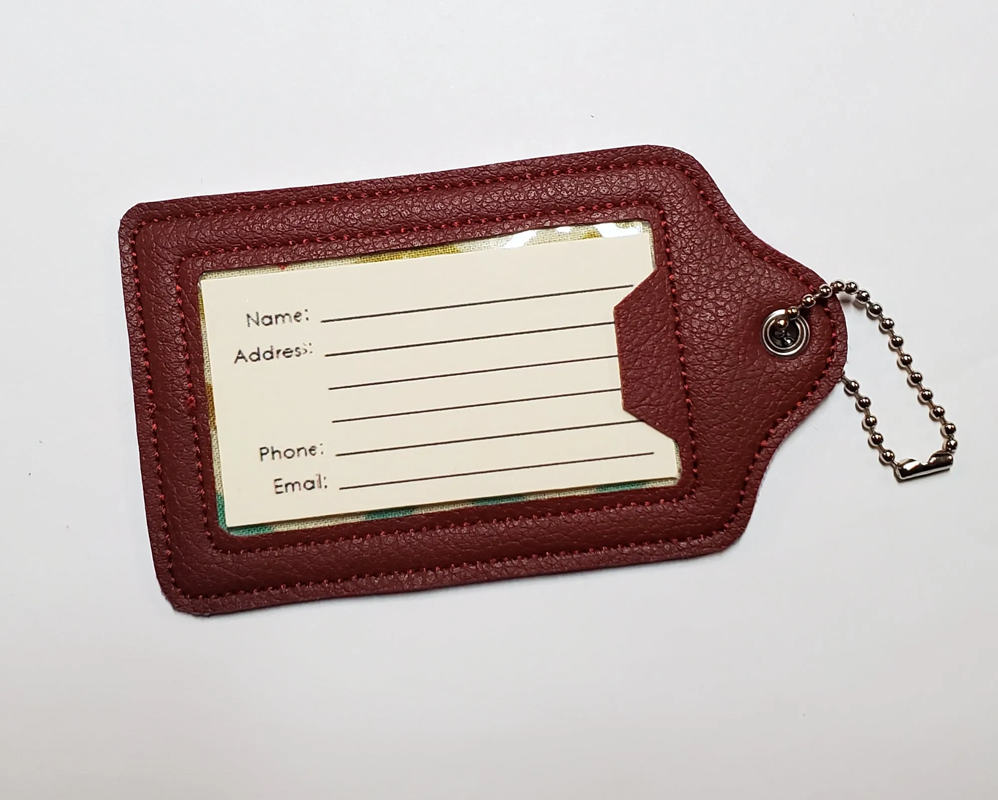 Maroon Medical Equipment Luggage Tag