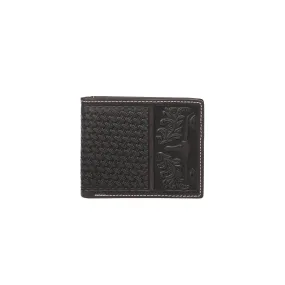 Montana West Genuine Tooled Leather Collection Mens Wallet - Coffee - MWSW002CF