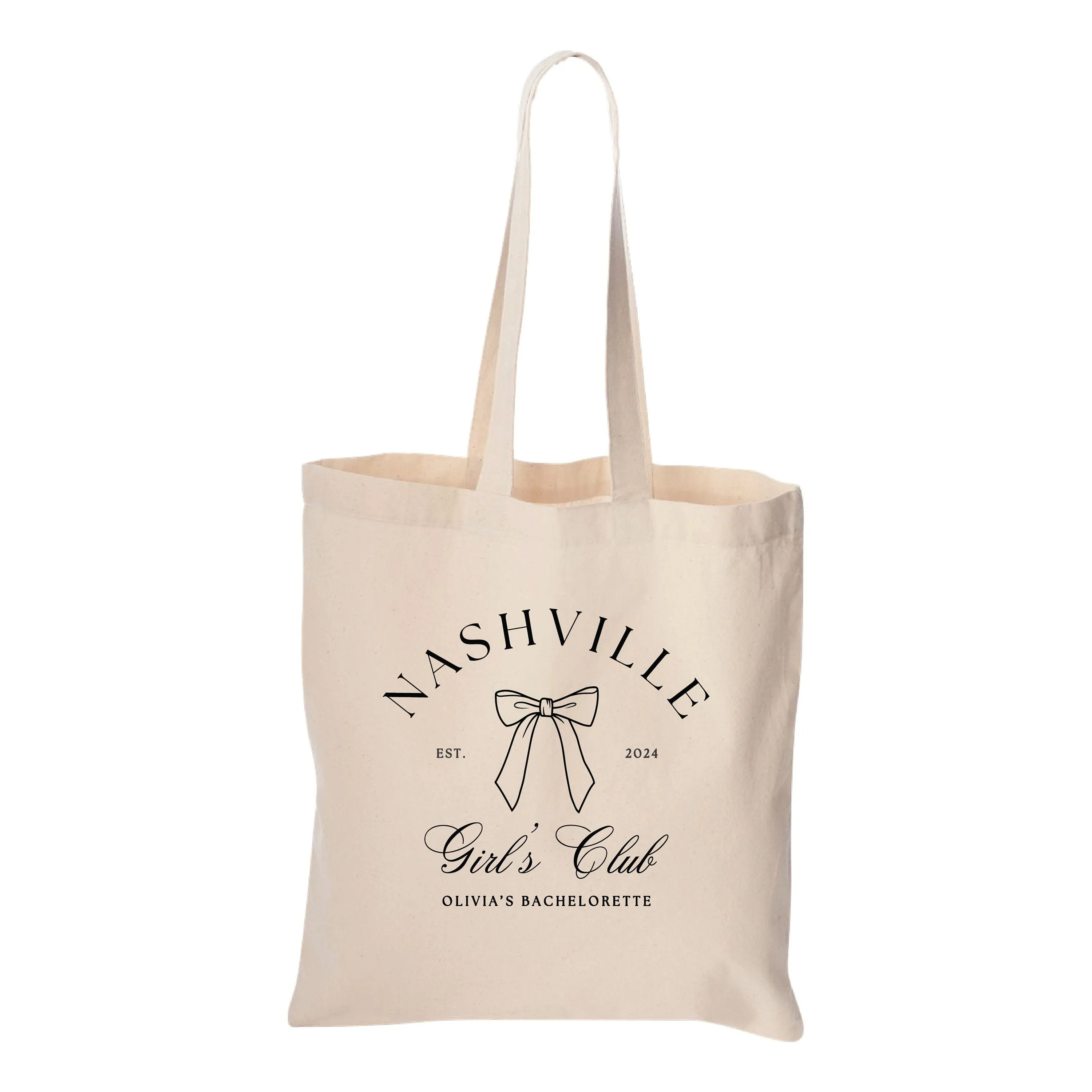 Nashville Girl's Club Bachelorette Canvas Tote Bag