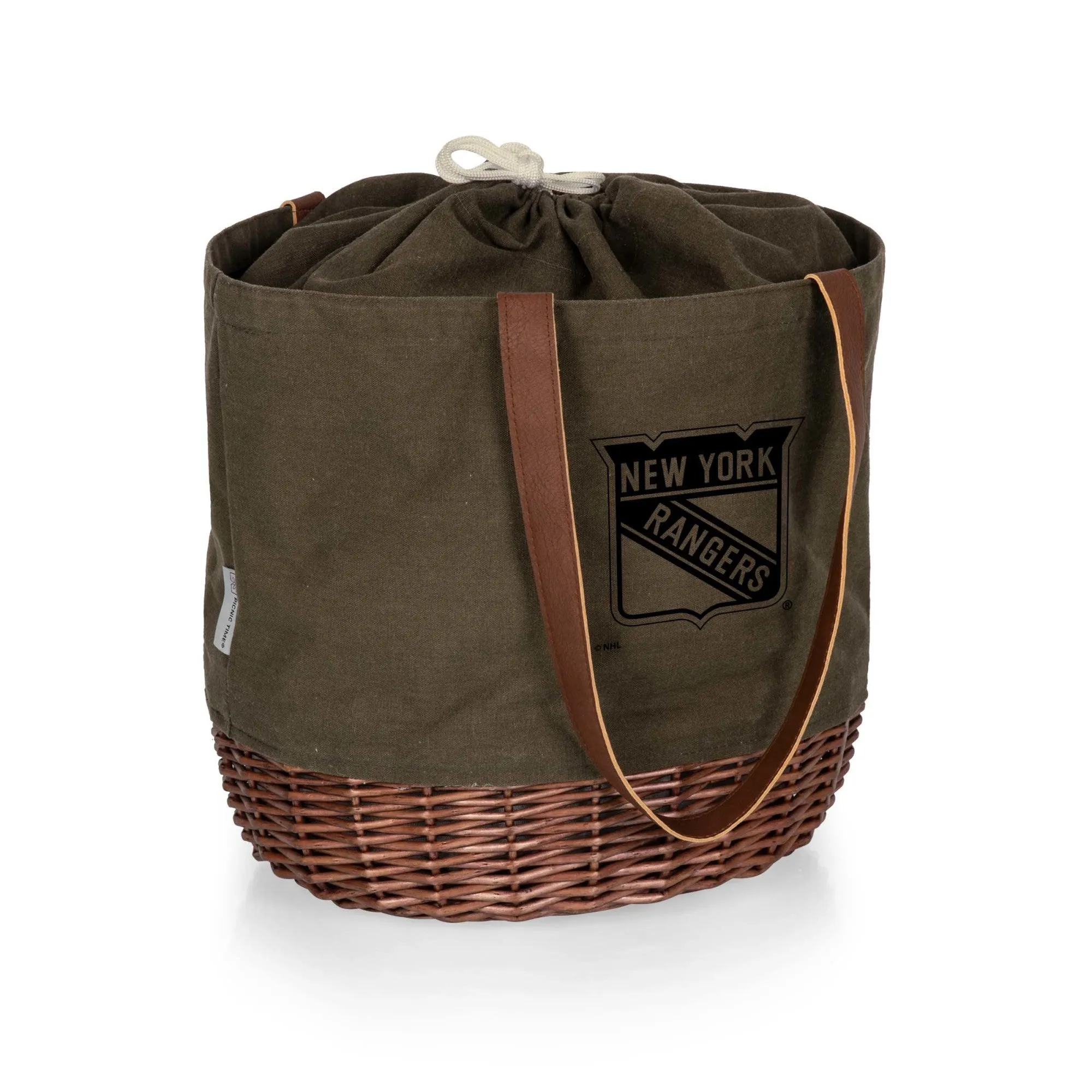 New York Rangers - Coronado Canvas and Willow Basket Tote