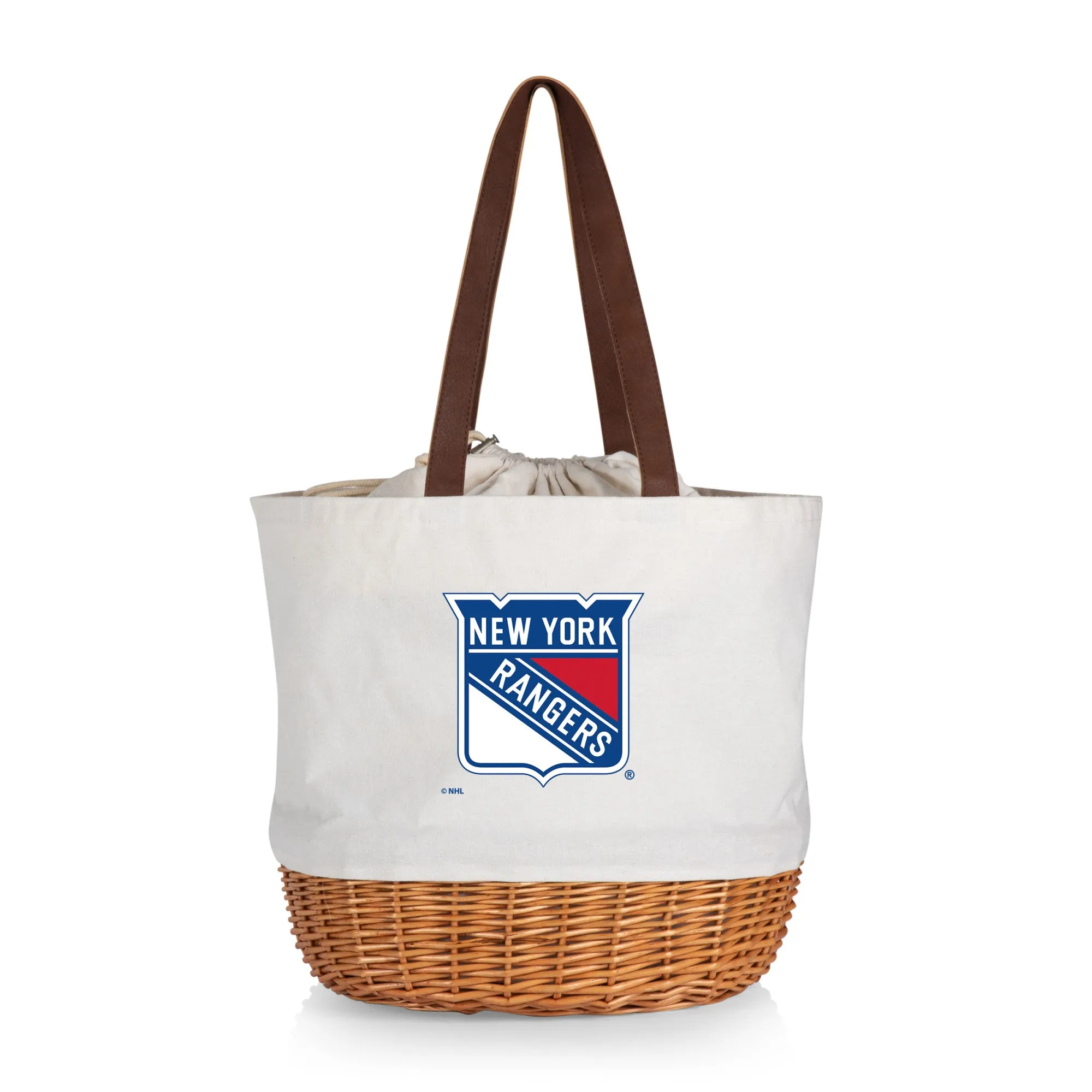 New York Rangers - Coronado Canvas and Willow Basket Tote