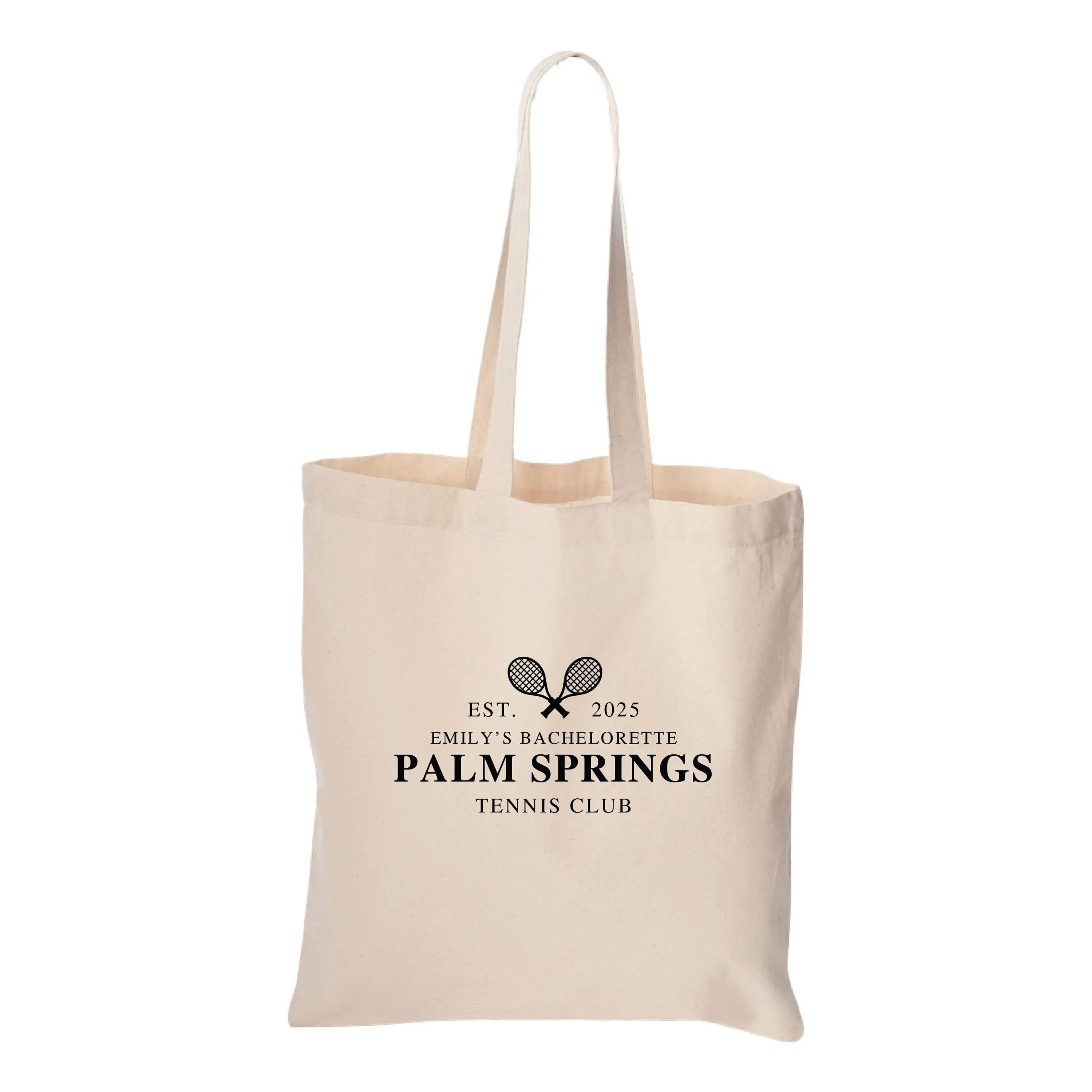 Palm Springs Tennis Club Bachelorette Canvas Tote Bag