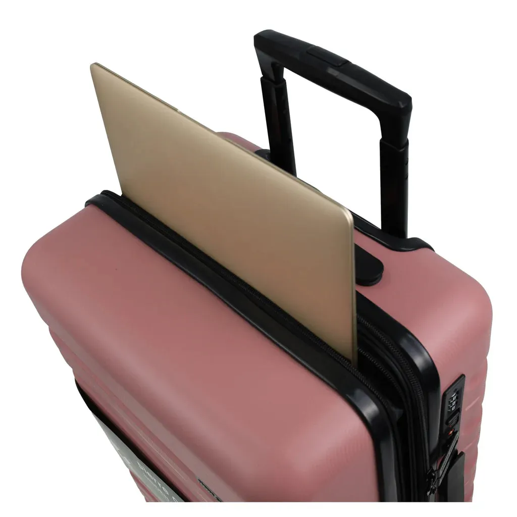 Pierre Cardin Hard Shell Suitcase Cabin 54cm - Rose