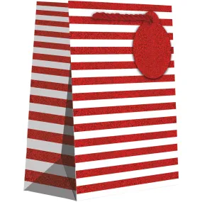 Red White Stripe Totes - Small