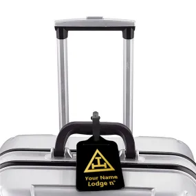 Royal Arch Chapter Luggage Tag - Black Leather