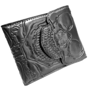 Skull Ribcage Bi Fold Vegan Wallet