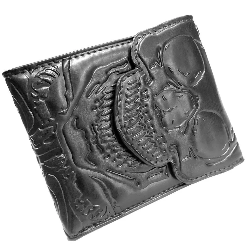 Skull Ribcage Bi Fold Vegan Wallet