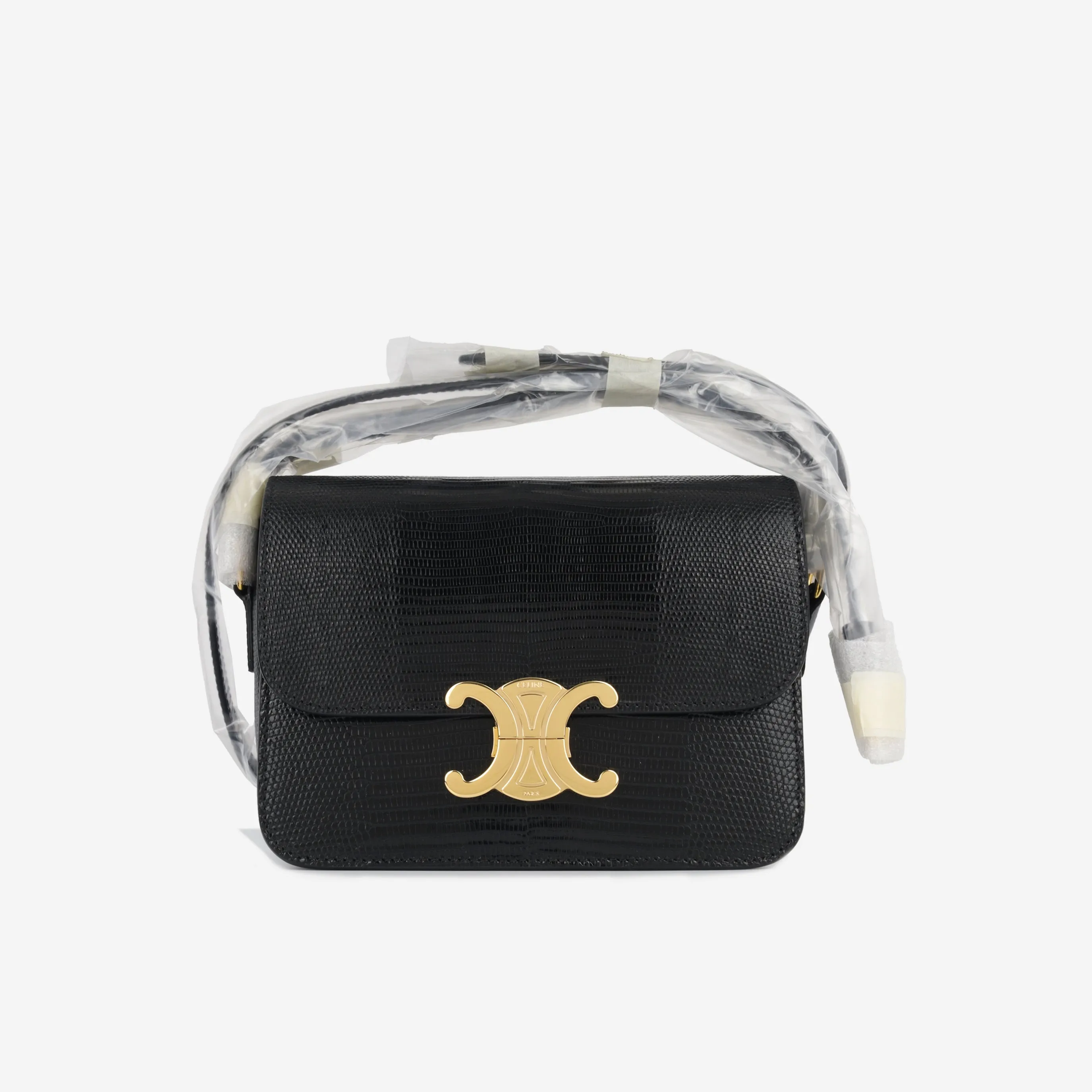 Teen Triomphe Bag - Black Lizard