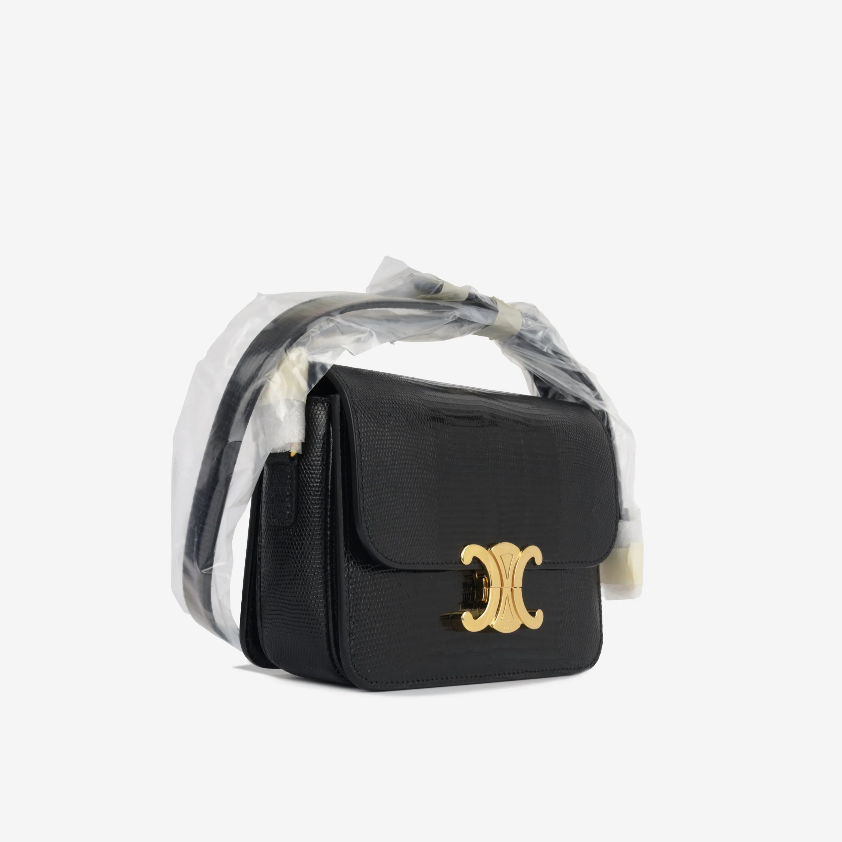 Teen Triomphe Bag - Black Lizard