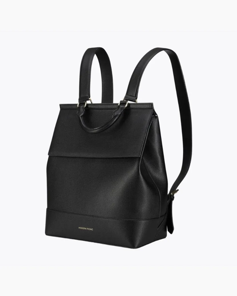 The Backpack - Black | Designer Lunch Bags & Totes