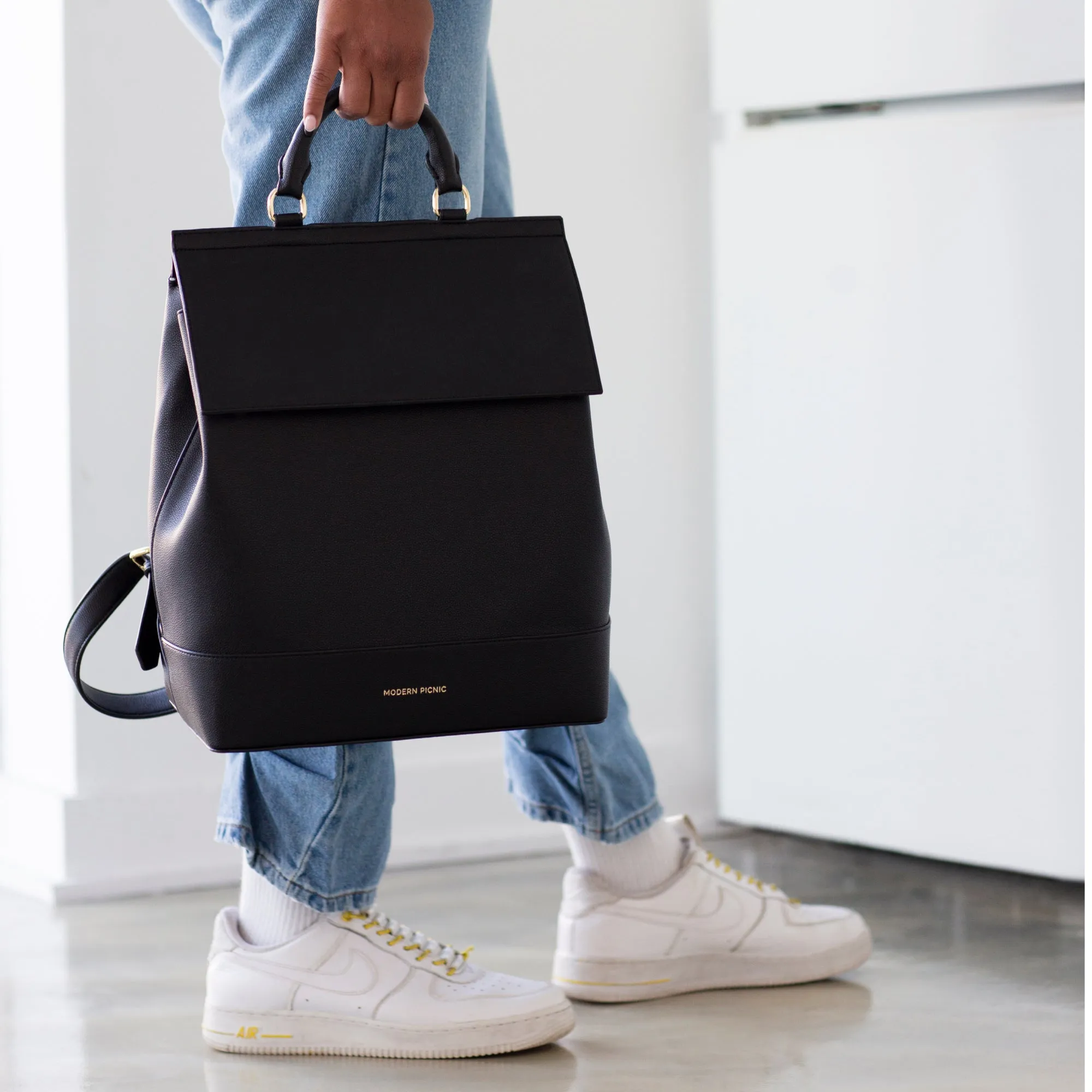 The Backpack - Black | Designer Lunch Bags & Totes