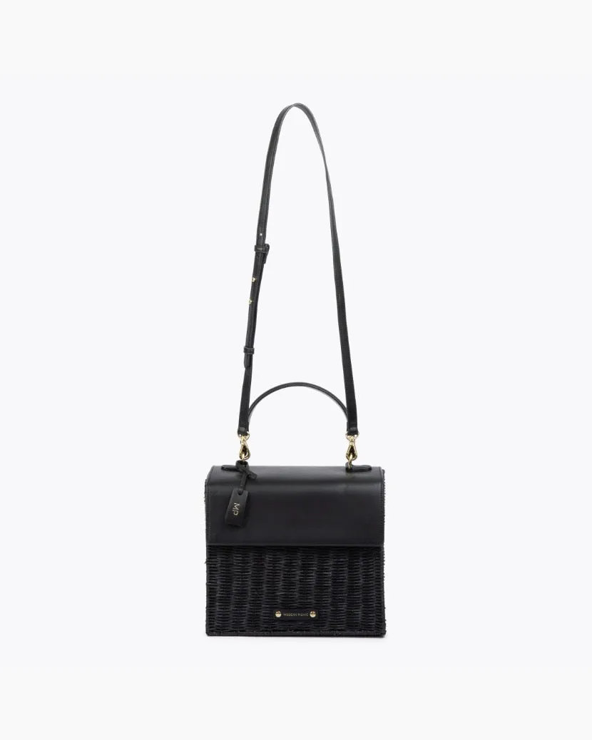 The Luncher - Black Wicker | Designer Lunch Bags & Totes