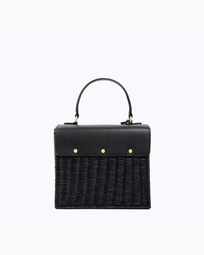 The Luncher - Black Wicker | Designer Lunch Bags & Totes