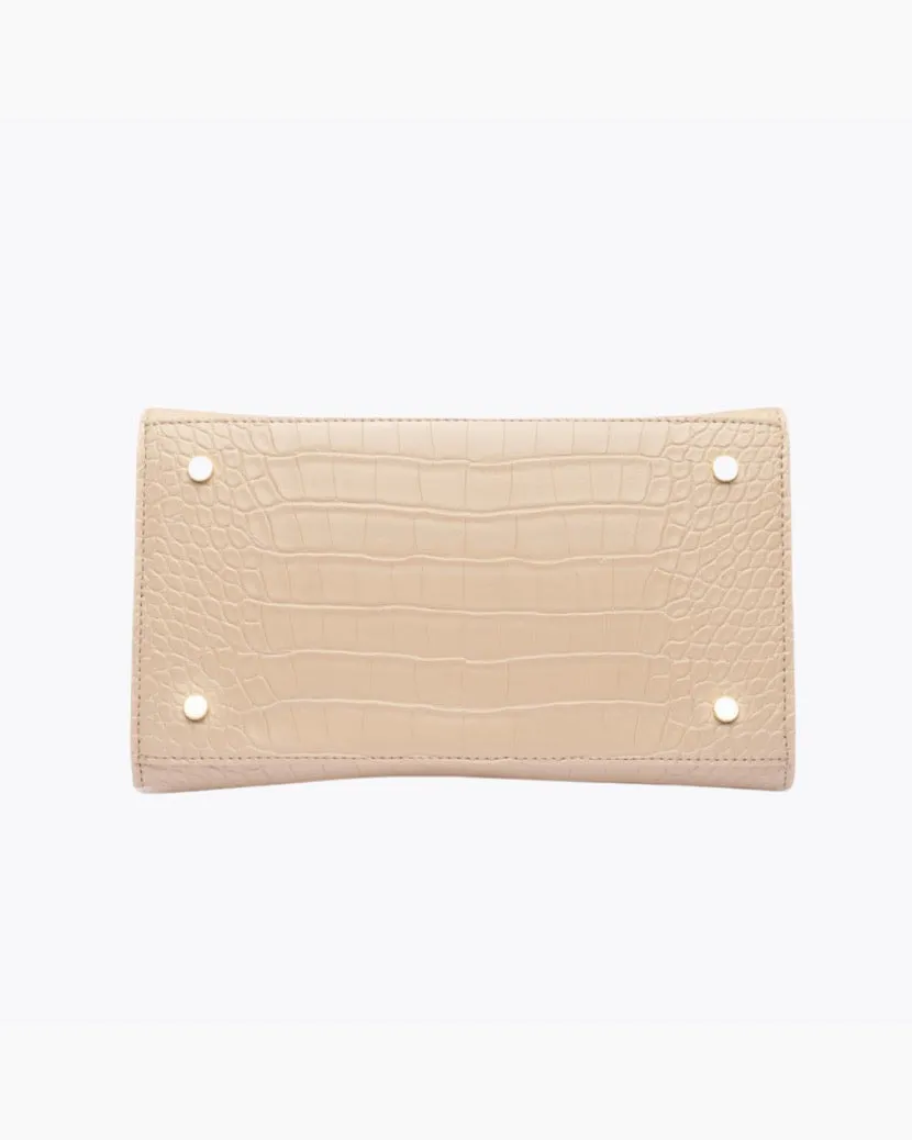 The Luncher - Cream Croc | Designer Lunch Bags & Totes