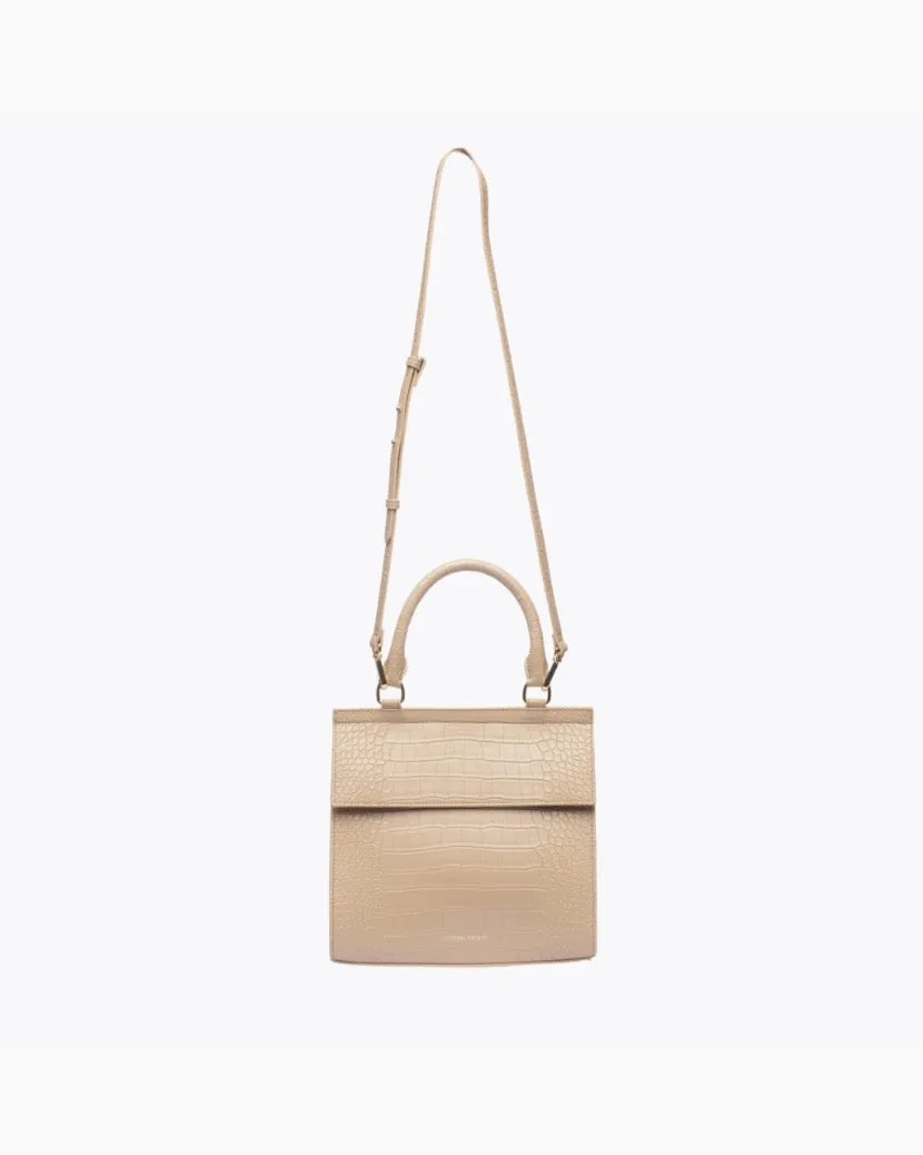 The Luncher - Cream Croc | Designer Lunch Bags & Totes