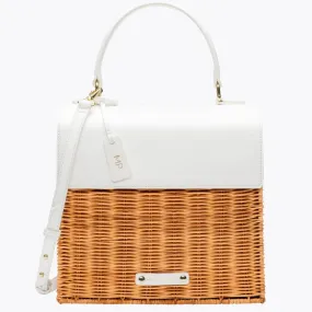 The Luncher - White Wicker | Designer Lunch Bags & Totes