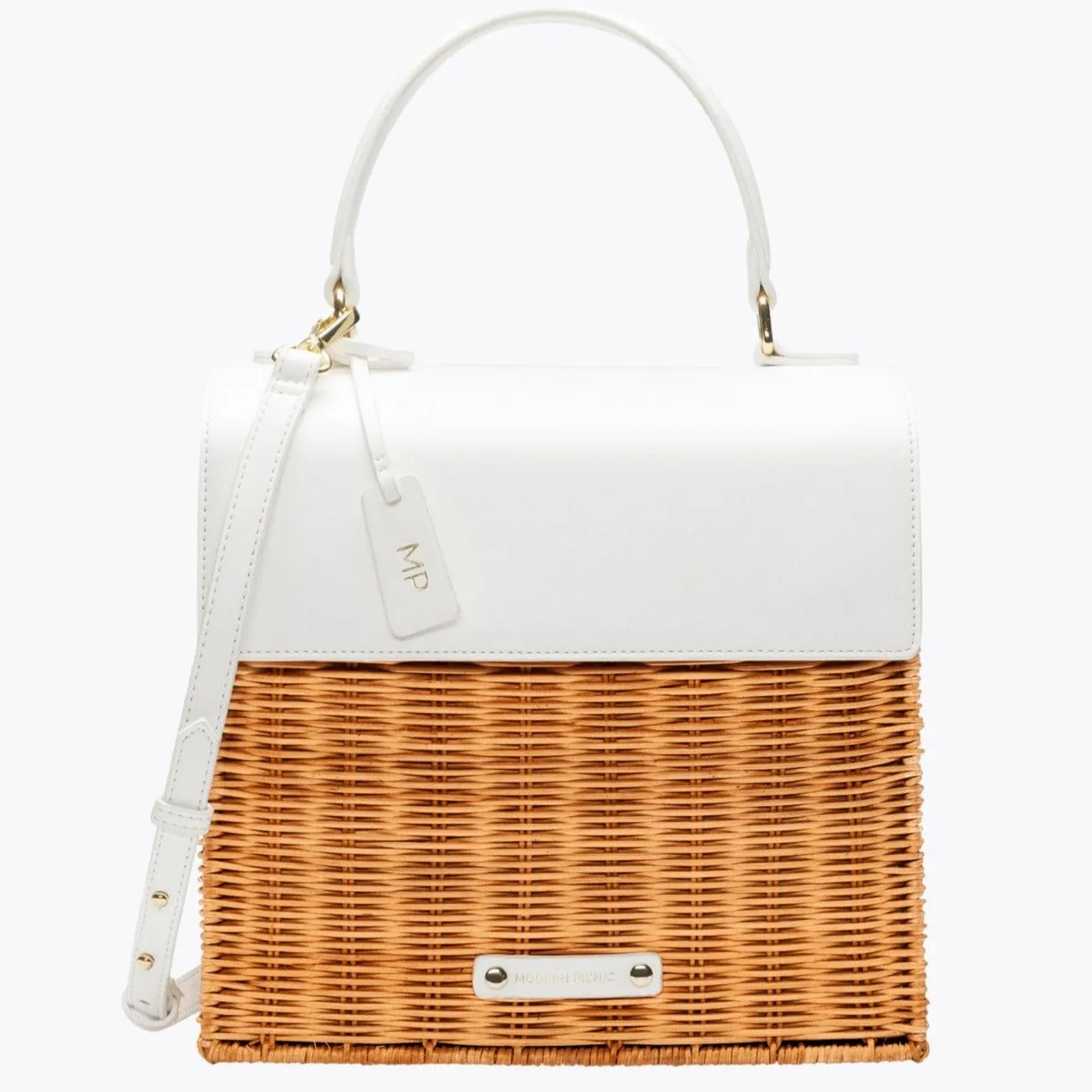 The Luncher - White Wicker | Designer Lunch Bags & Totes