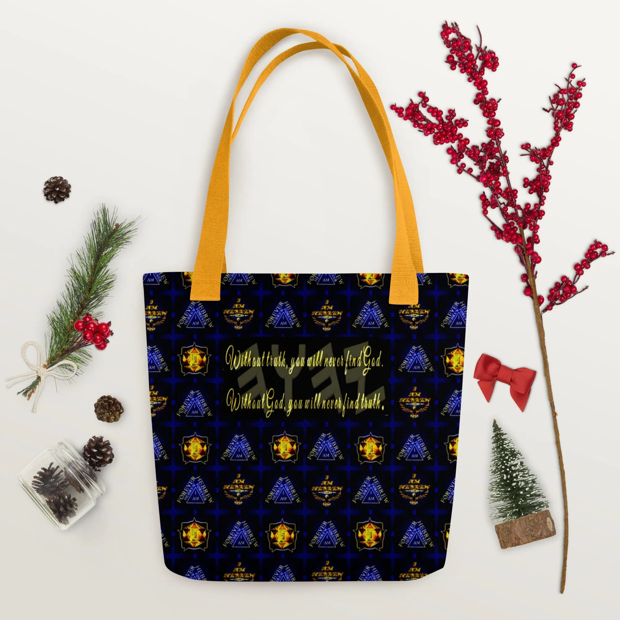 Truth Illustrated 01-01 Designer Tote bag (3 handle covers)