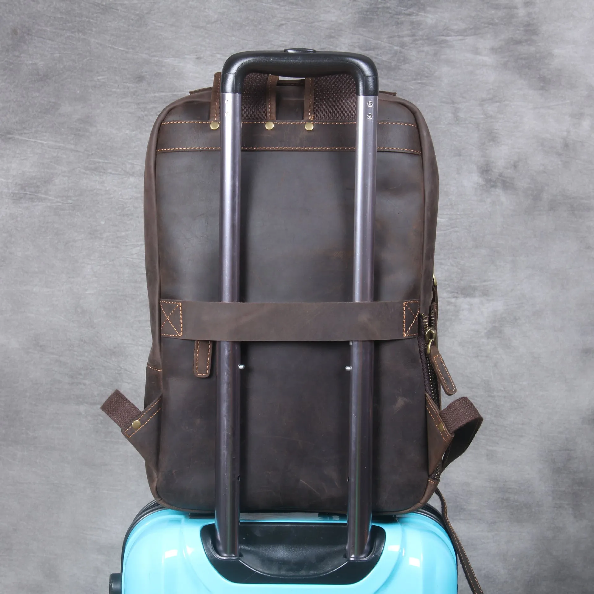 Vintage Cowhide Leather Backpack 5007