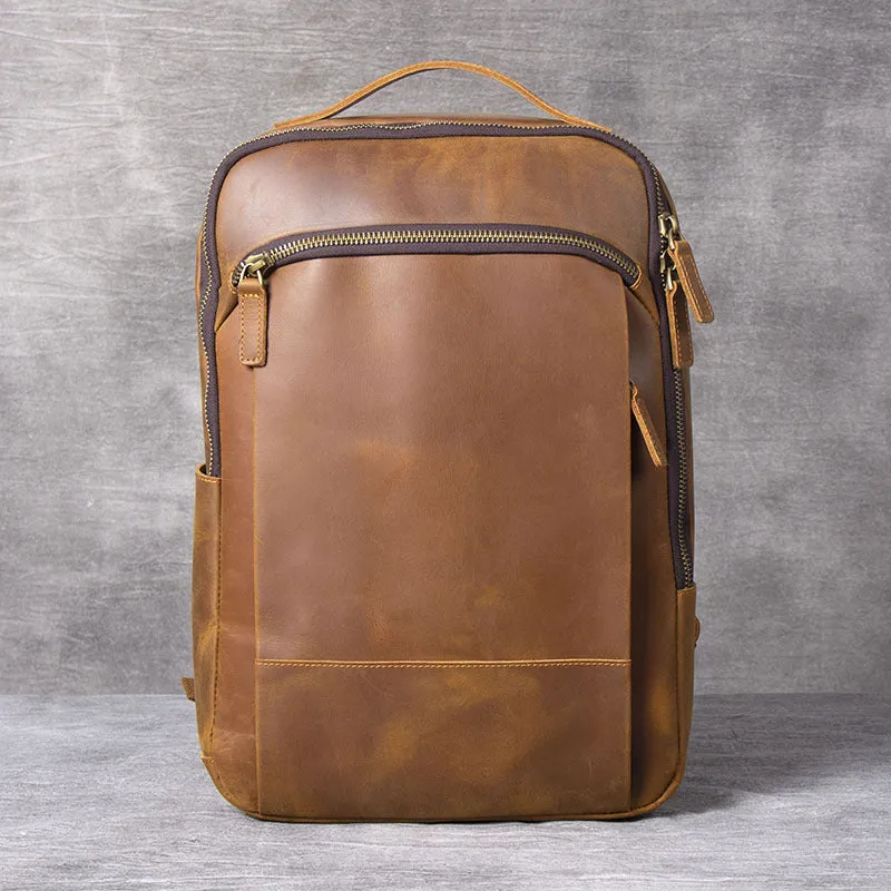 Vintage Cowhide Leather Backpack 5007