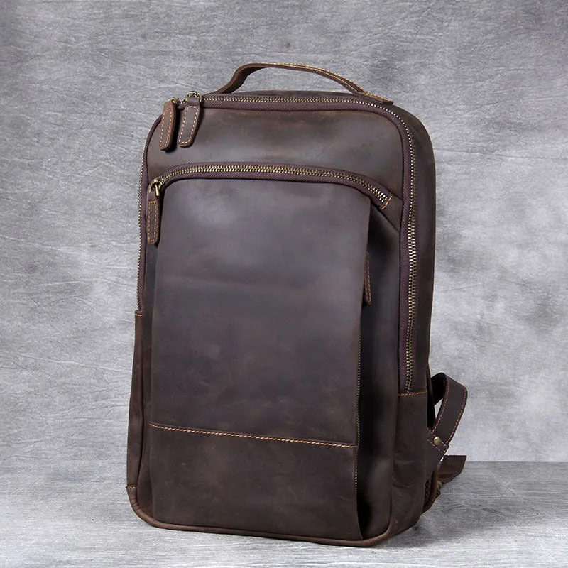 Vintage Cowhide Leather Backpack 5007