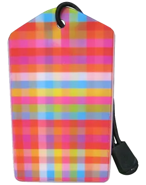 z Luggage Tag: Happy Stripes